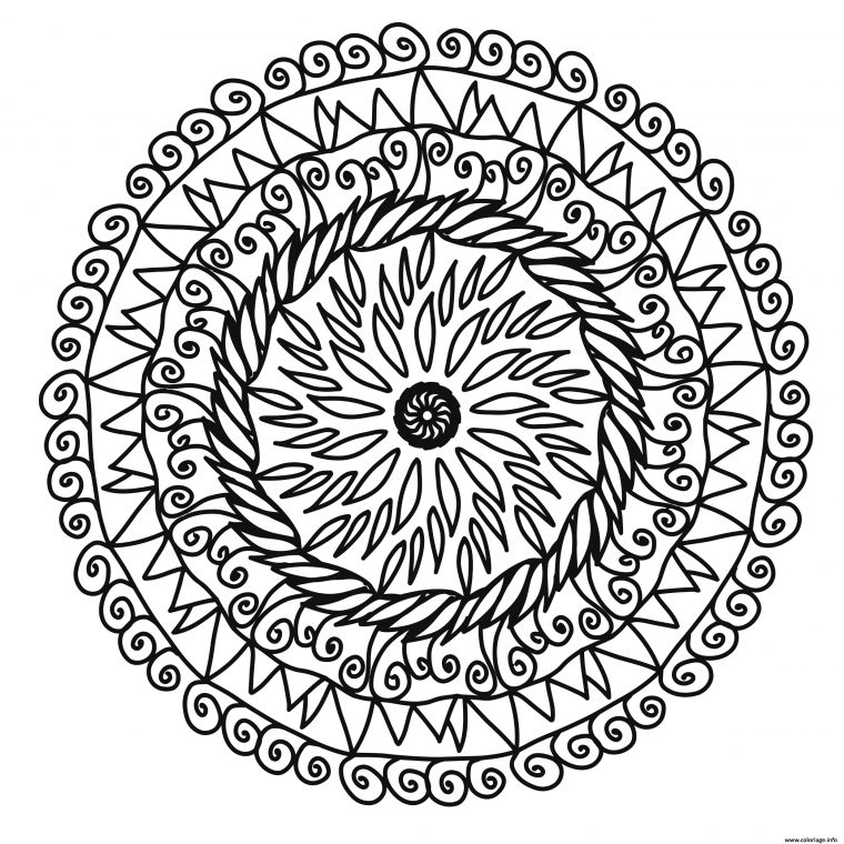 Coloriage Mandala Dessin Adulte Dessin Adulte À Imprimer tout Colorier Mandala