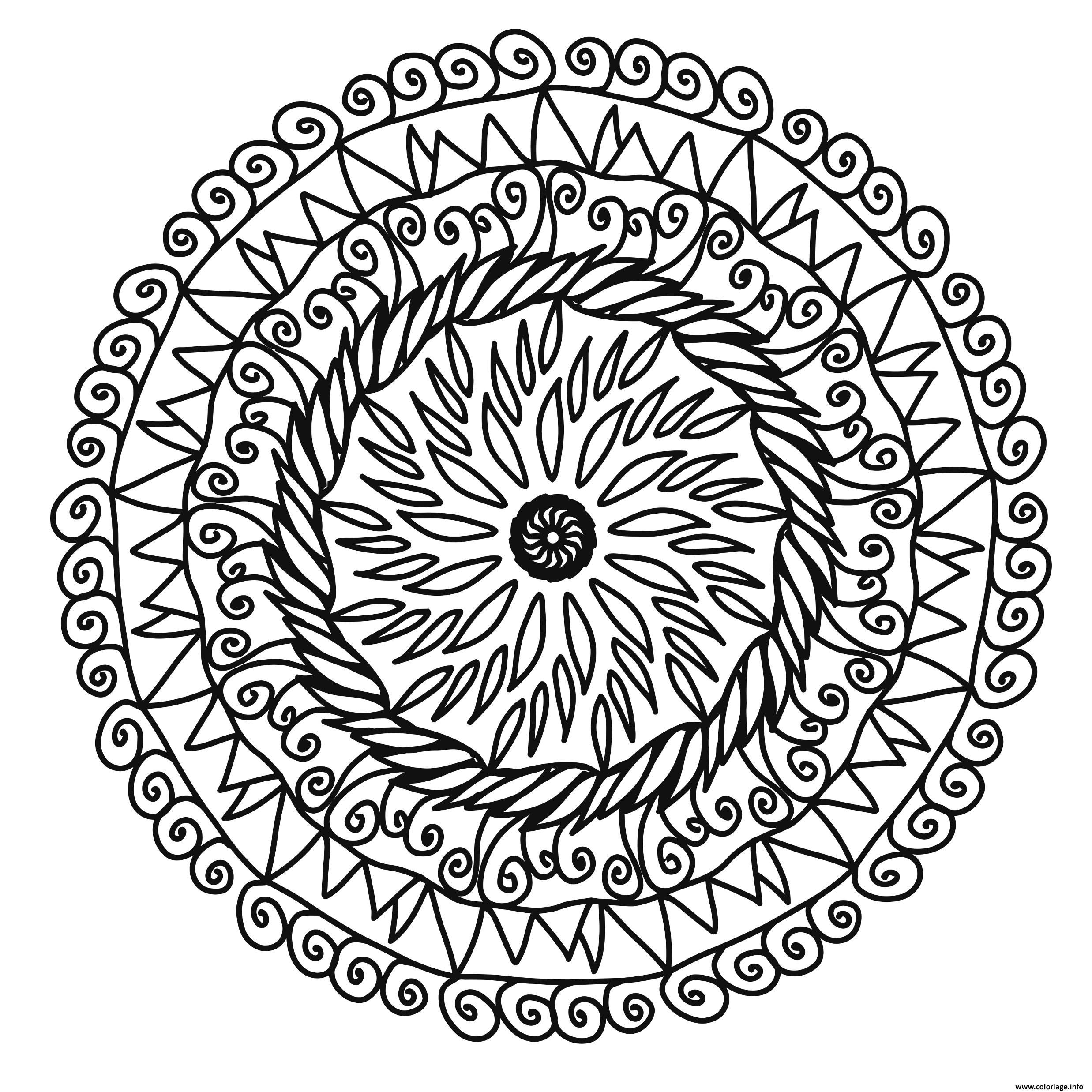 Coloriage Mandala Dessin Adulte Dessin Adulte À Imprimer tout Colorier Mandala 