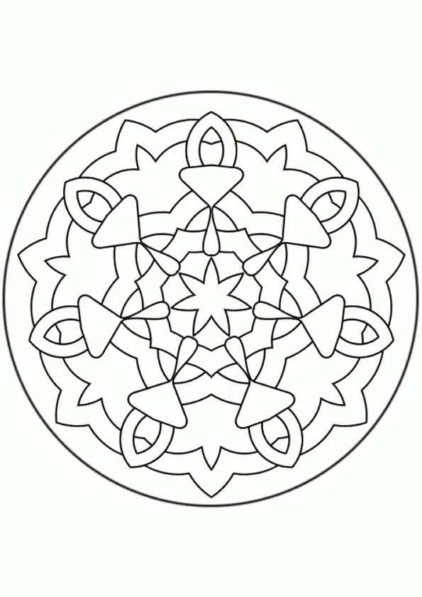 Coloriage Mandala Etoile Sur Hugolescargot dedans Dessin Étoile À Imprimer 
