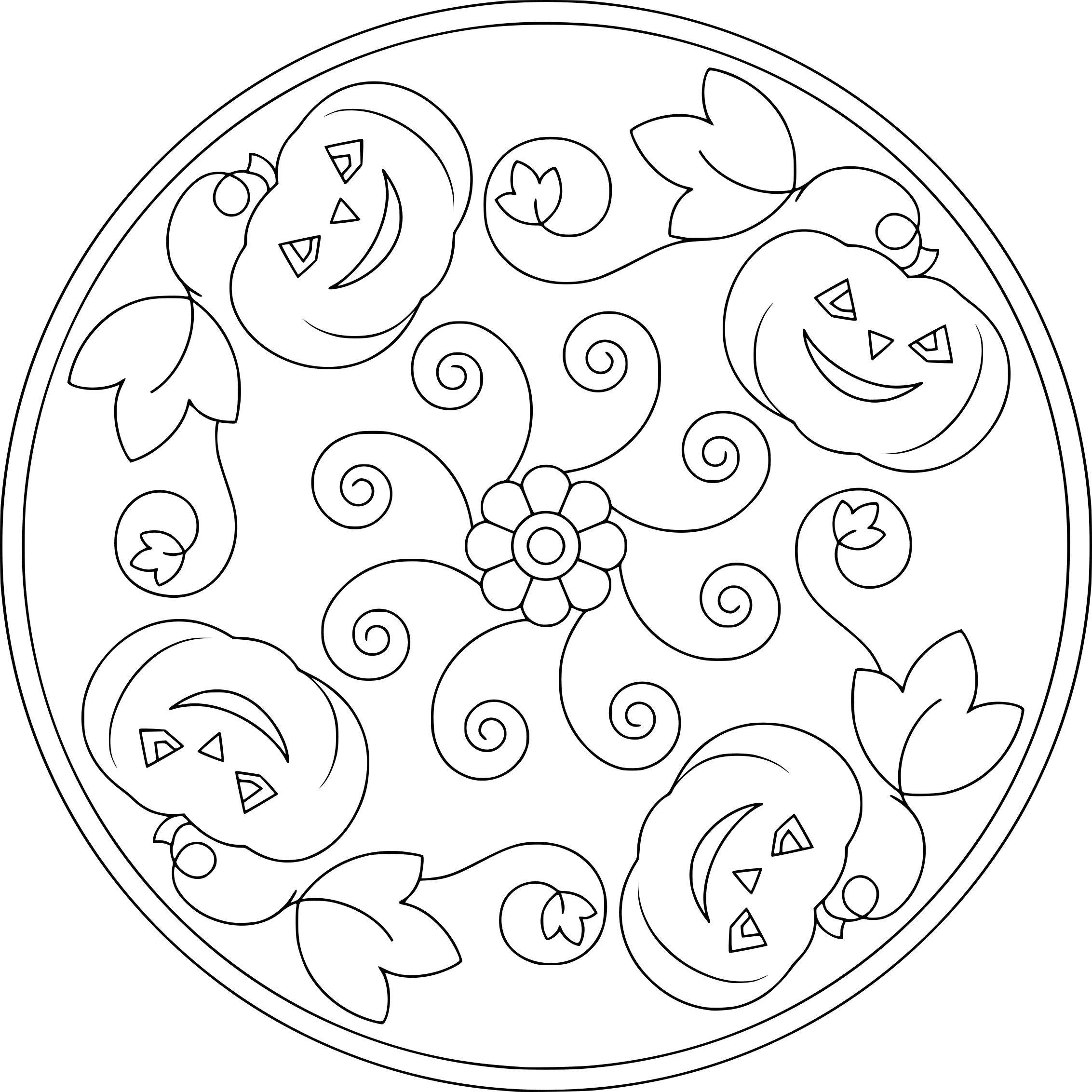 Coloriage Mandala Halloween Et Dessin À Imprimer destiné Imprimer Dessin Mandala 