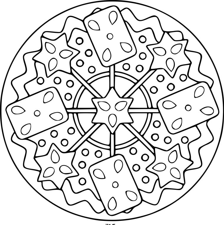 Coloriage Mandala Hiver À Imprimer destiné Mandalas Coloriage