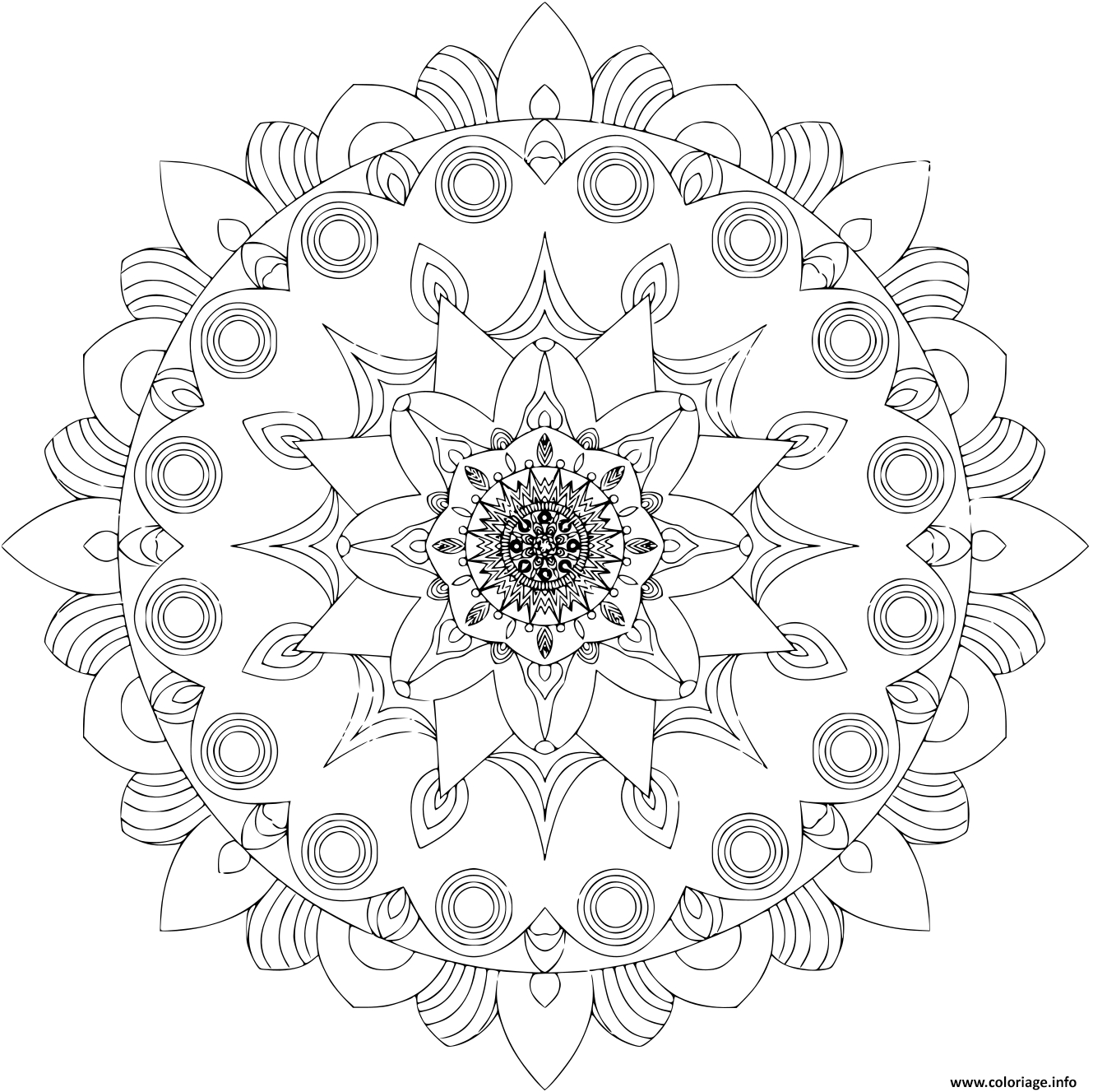 Coloriage Mandala Islam Arabic Indian Moroccan Dessin serapportantà Colorier Mandala 