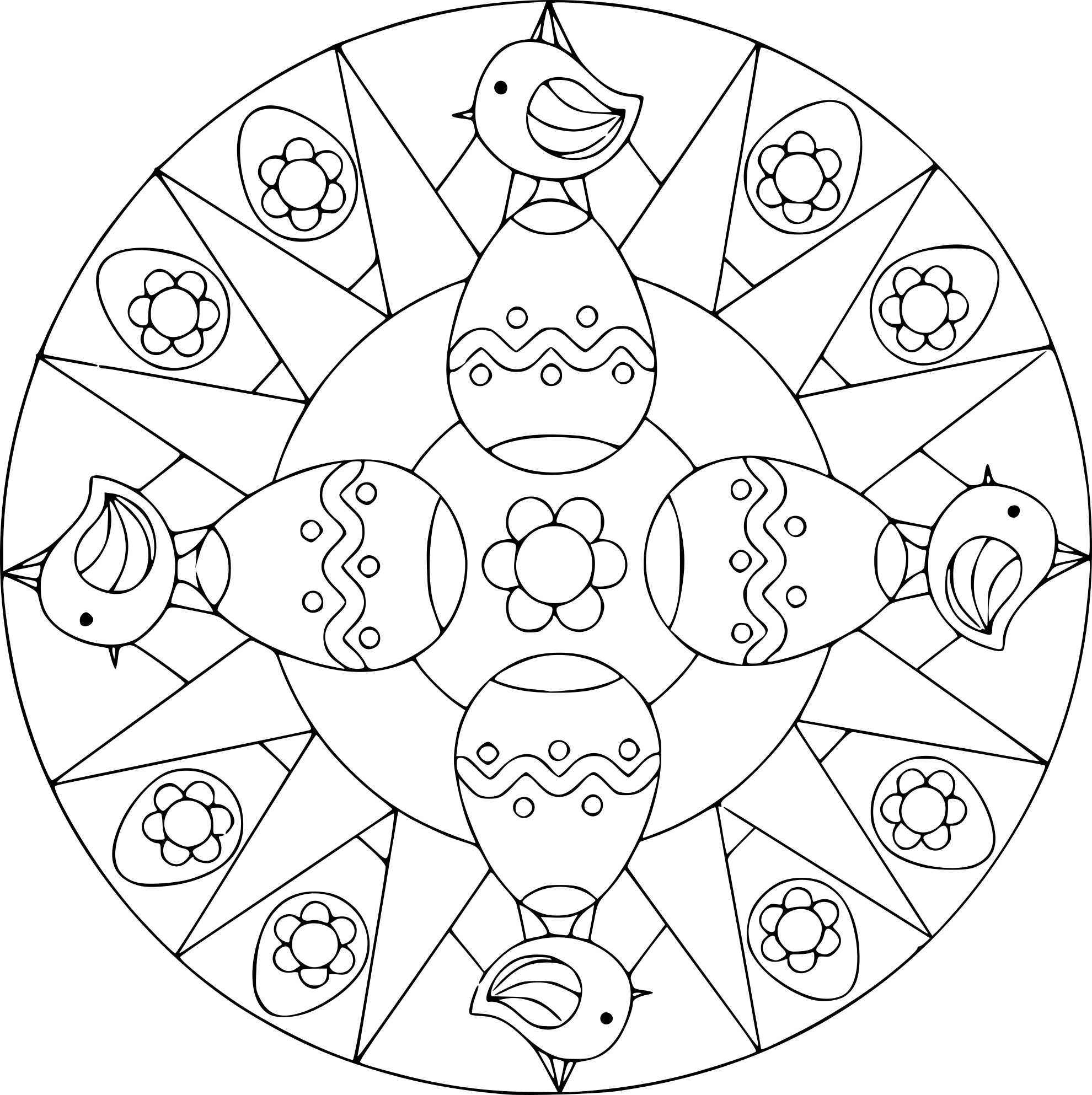 Coloriage Mandala Paques À Imprimer concernant Imprimer Dessin Mandala