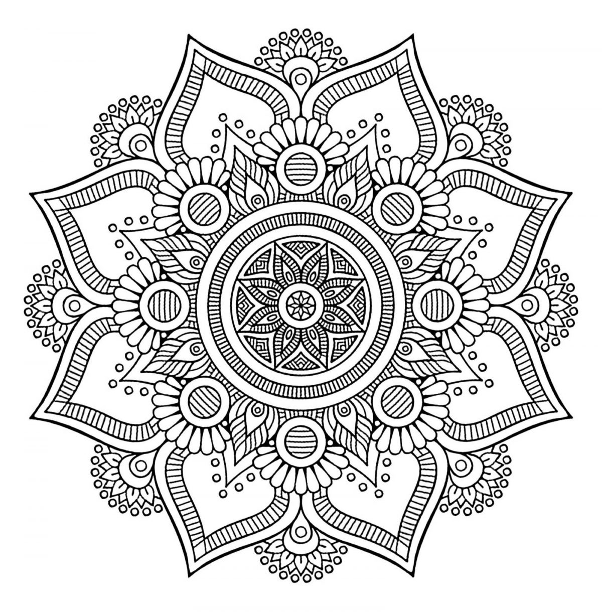 Coloriage Mandala » Vacances - Guide Voyage intérieur Mandala Facile A Dessiner