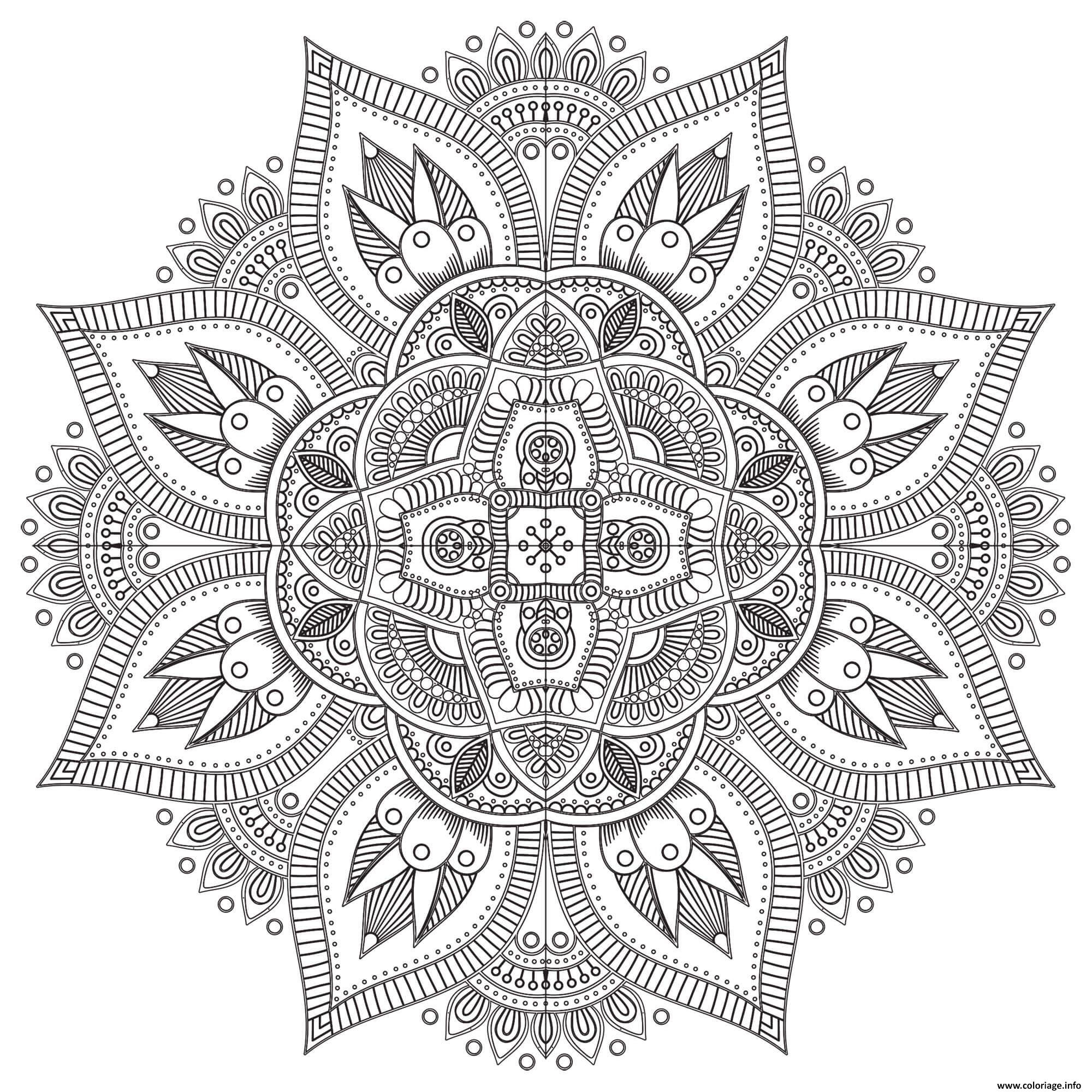 Coloriage Mandala Zen Antistress Difficile Dessin dedans Dessin Mandala À Imprimer 