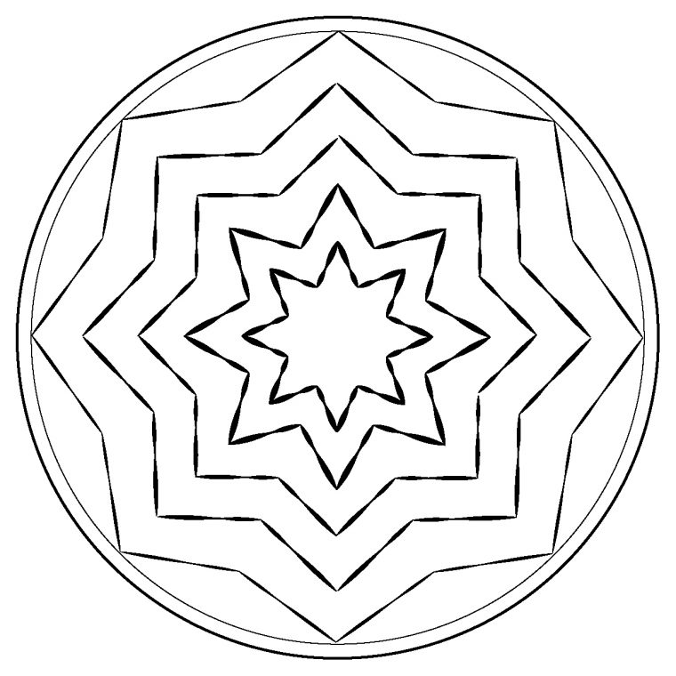 Coloriage Mandalas Étoile #117961 (Mandalas) – Album De pour Coloriage Étoile