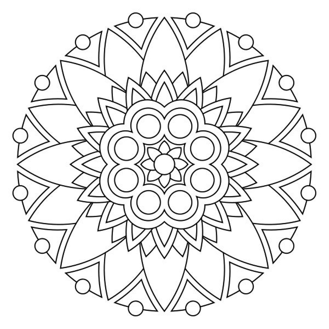 Coloriage Mandalas Fleurs #117064 (Mandalas) - Album De pour Coloriages Mandalas Fleurs 