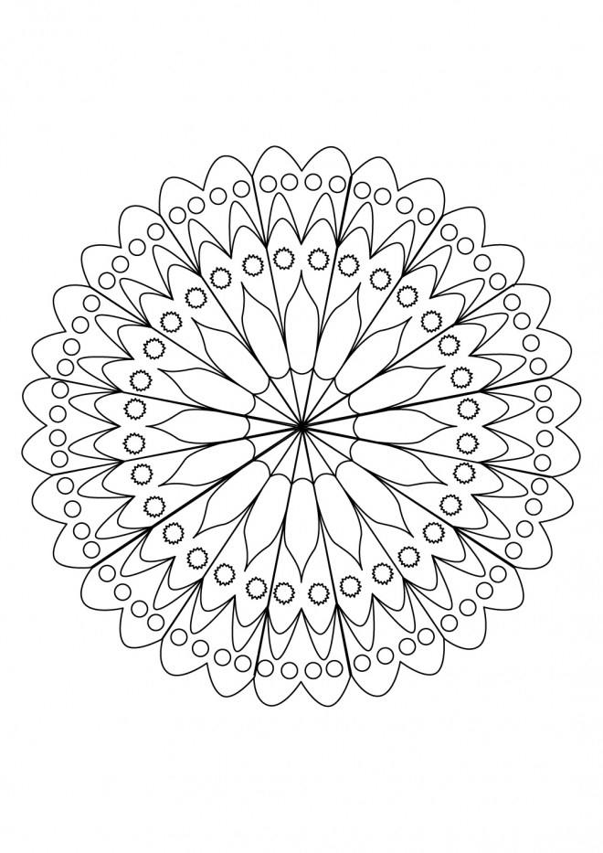 Coloriage Mandalas Fleurs En Ligne Dessin Gratuit À Imprimer encequiconcerne Des Mandala A Imprimer 