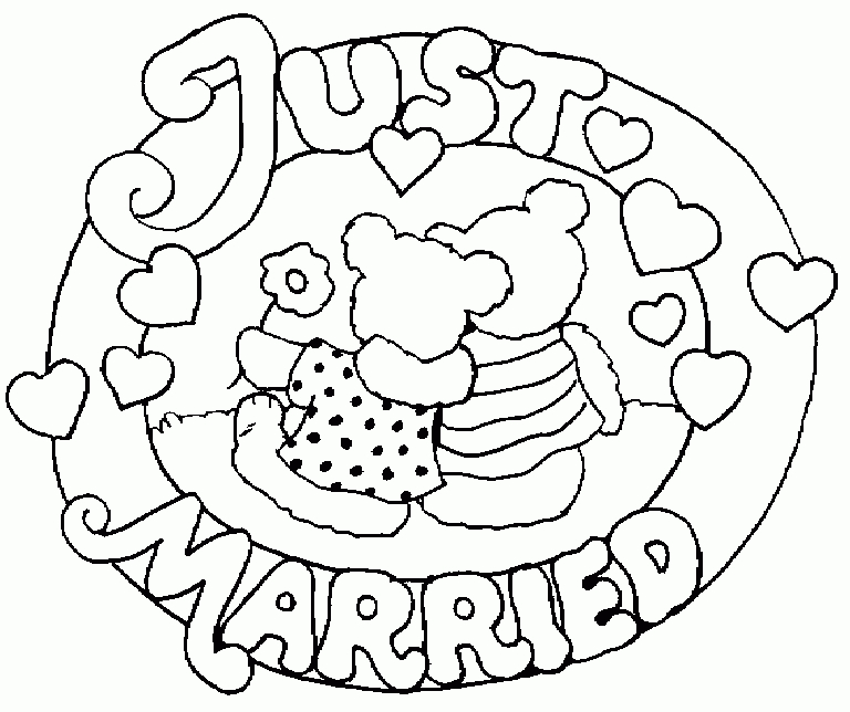 Coloriage Mariage - 3 À Colorier  Allofamille  Coloriage avec Mescoloriages 