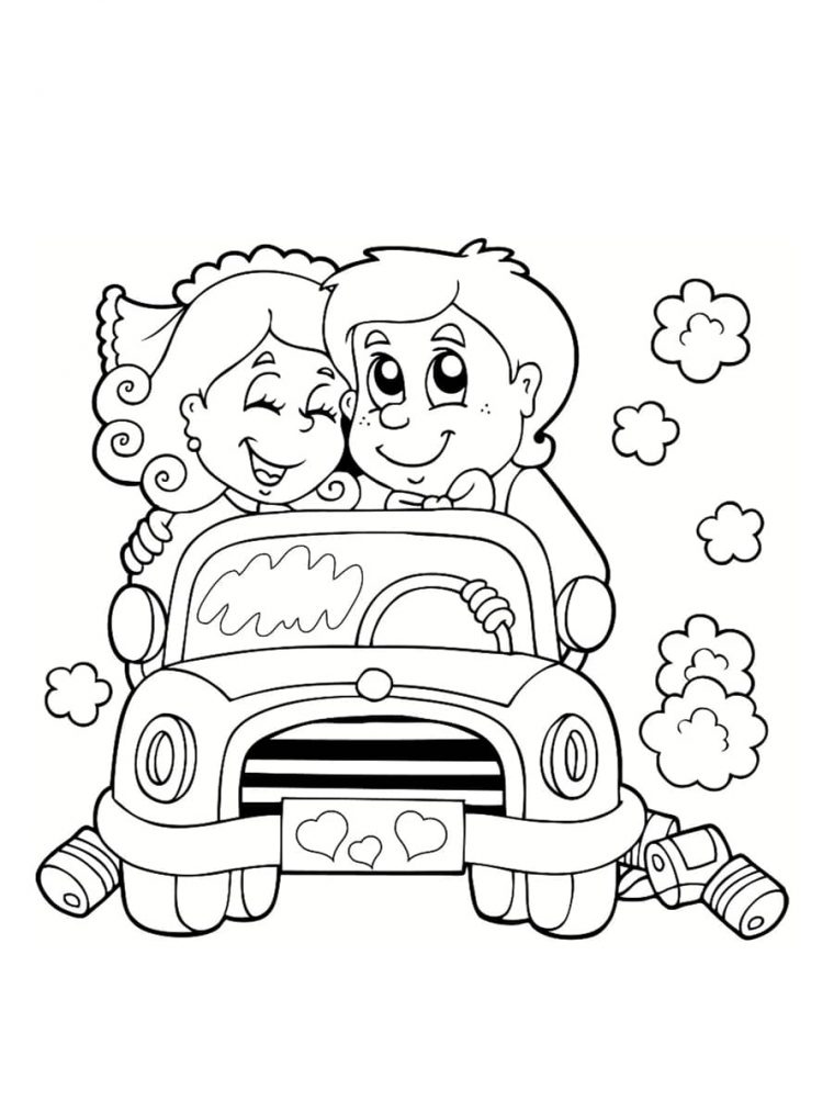 Coloriage Mariage : 30 Dessins À Imprimer Gratuitement encequiconcerne Coloriage De Mariage