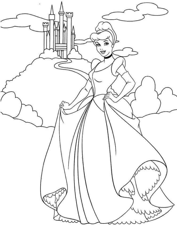 Coloriage Mariage De Cendrillon Dessin Gratuit À Imprimer tout Dessin A Imprimer Cendrillon 