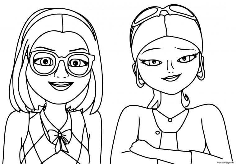 Coloriage Marinette Et Chloe Bourgeois Dessin Ladybug serapportantà Coloriage Chloé Magique