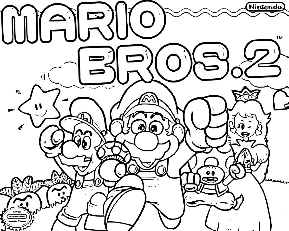 Coloriage Mario Bros 2 À Imprimer Sur Coloriages tout Dessin Mario Bros