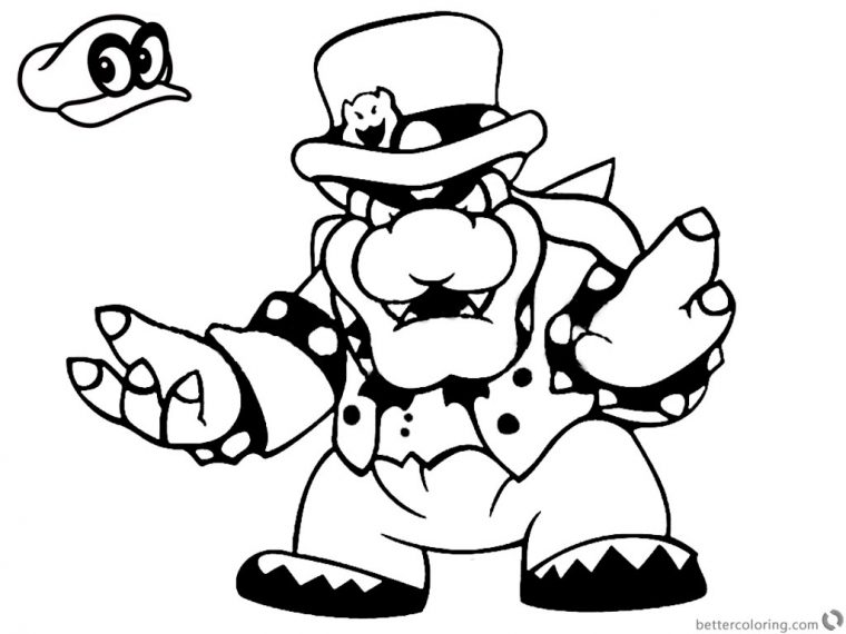 Coloriage Mario – Coloriage Mario Odyssey Bowser concernant Bowser Dessin