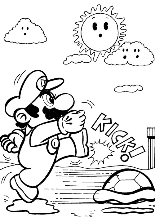 Coloriage Mario En Ligne Dessin Gratuit À Imprimer pour Dessin Mario Bros