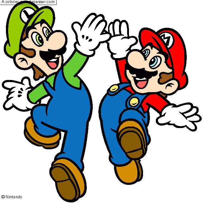 Coloriage Mario Et Luigi - Sans Dépasser encequiconcerne Coloriage Mario Et Luigi 