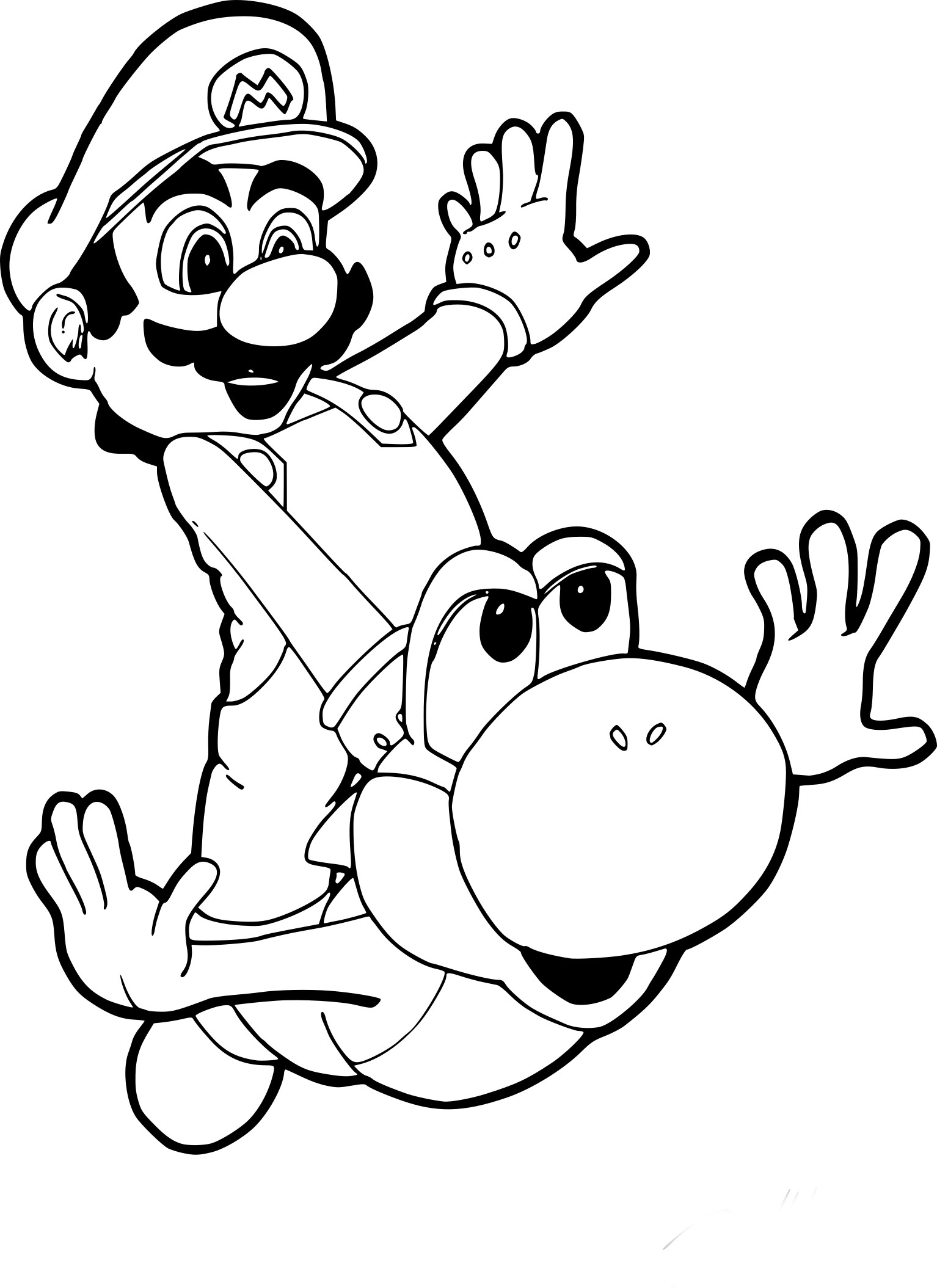 Coloriage Mario Et Yoshi À Imprimer dedans Dessin A Imprimer Mario Et Luigi 