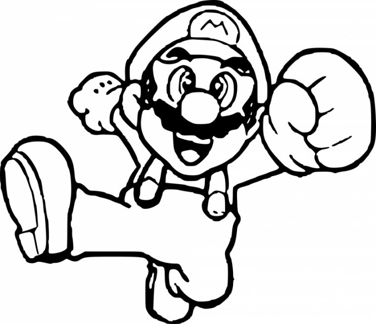 Coloriage Mario Heureux À Imprimer Sur Coloriages pour Dessin A Imprimer Mario Et Luigi