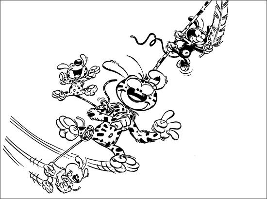 Coloriage Marsupilami #50115 (Dessins Animés) - Album De serapportantà Dessin Marsupilami 