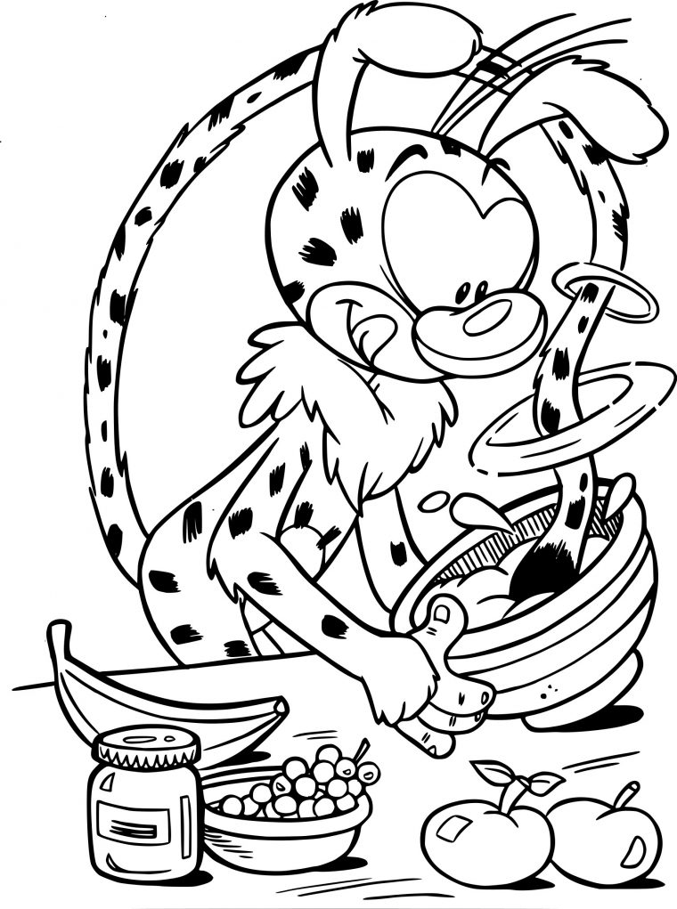 Coloriage Marsupilami À Imprimer à Coloriage Gratuit Enfant