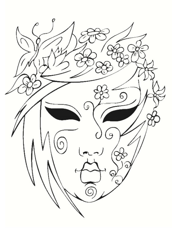 Coloriage Masque Carnaval intérieur Coloriage Masque 