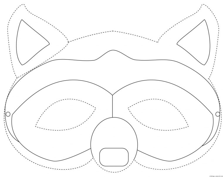 Coloriage Masque De Raton Laveur A Colorier Dessin Gratuit concernant Masque De Carnaval A Colorier