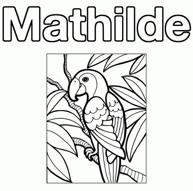 Coloriage Mathilde À Imprimer Sur Coloriages pour Prenom A Imprimer En Couleur Gratuit