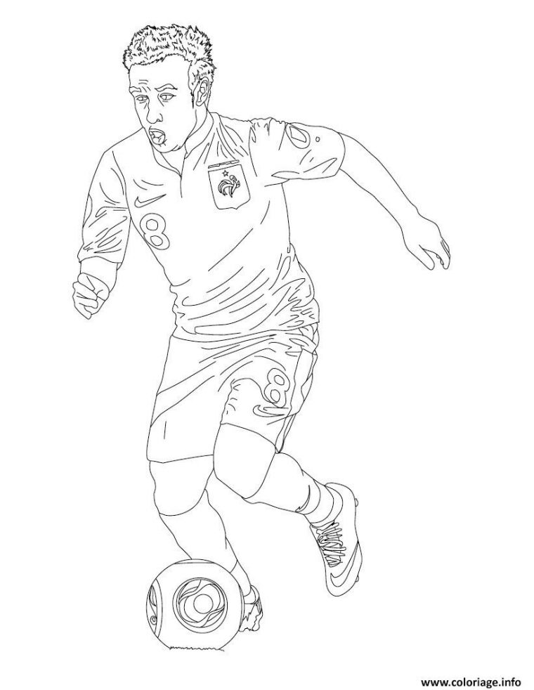 Coloriage Matthieu Valbuena Joueur De Foot France Dessin pour Coloriage Foot Gratuit