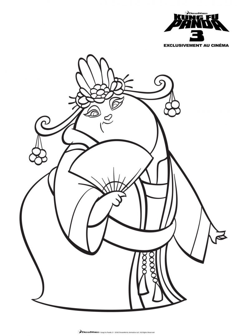 Coloriage Mei Mei – Coloriage Kung Fu Panda 3 – Coloriages dedans Coloriages