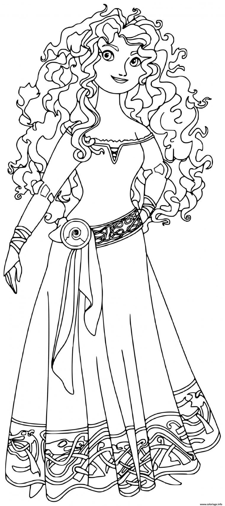 Coloriage Merida Dans Rebelle En 2012 Dessin Princesse dedans Coloriages A Imprimer