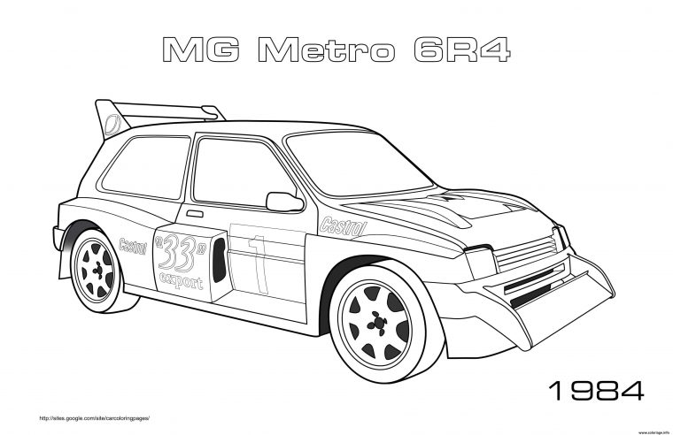 Coloriage Mg Metro 6R4 1984 Dessin Voiture De Sport À Imprimer encequiconcerne Coloriage De Voiture De Sport