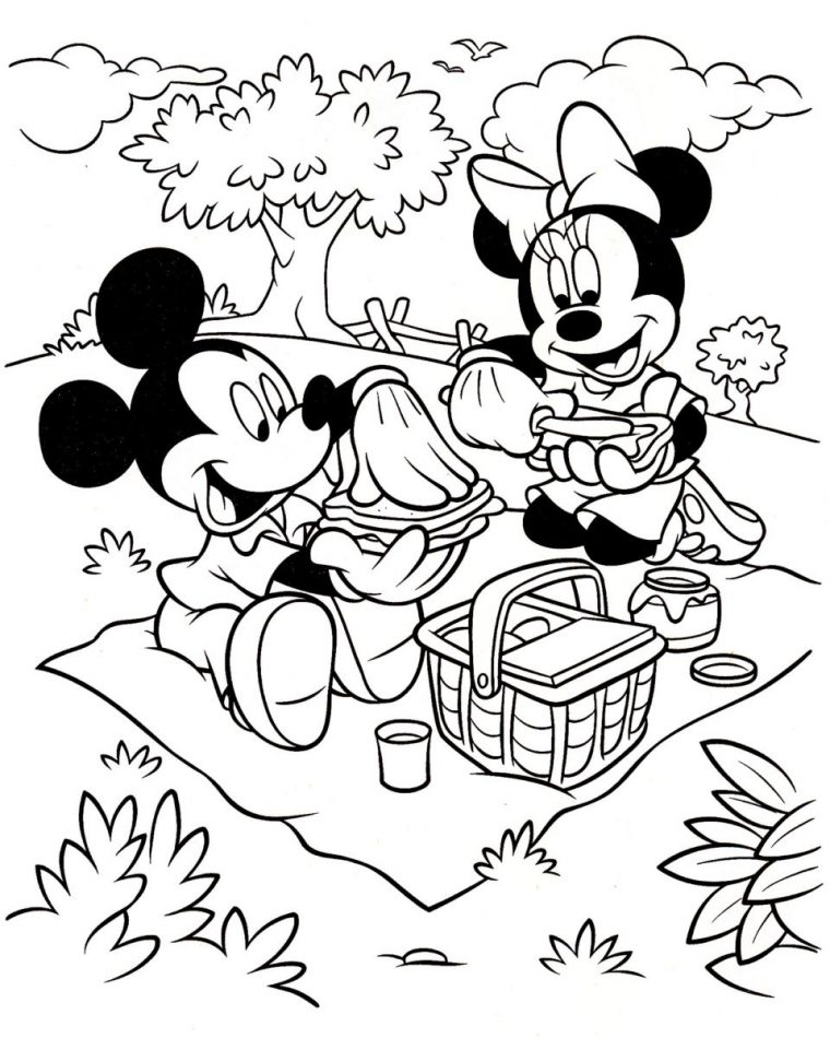 Coloriage Mickey Et Minnie À Imprimer – Le Mag : Family Sphere tout Dessin A Colorier Minnie