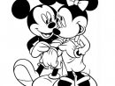 Coloriage Mickey Et Minnie Se Discutent Dessin Gratuit À avec Coloriage De Mickey Et Minnie A Imprimer