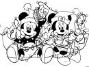 Coloriage Mickey Minnie Tangled In Lights Dessin Noel serapportantà Mickey A Colorier