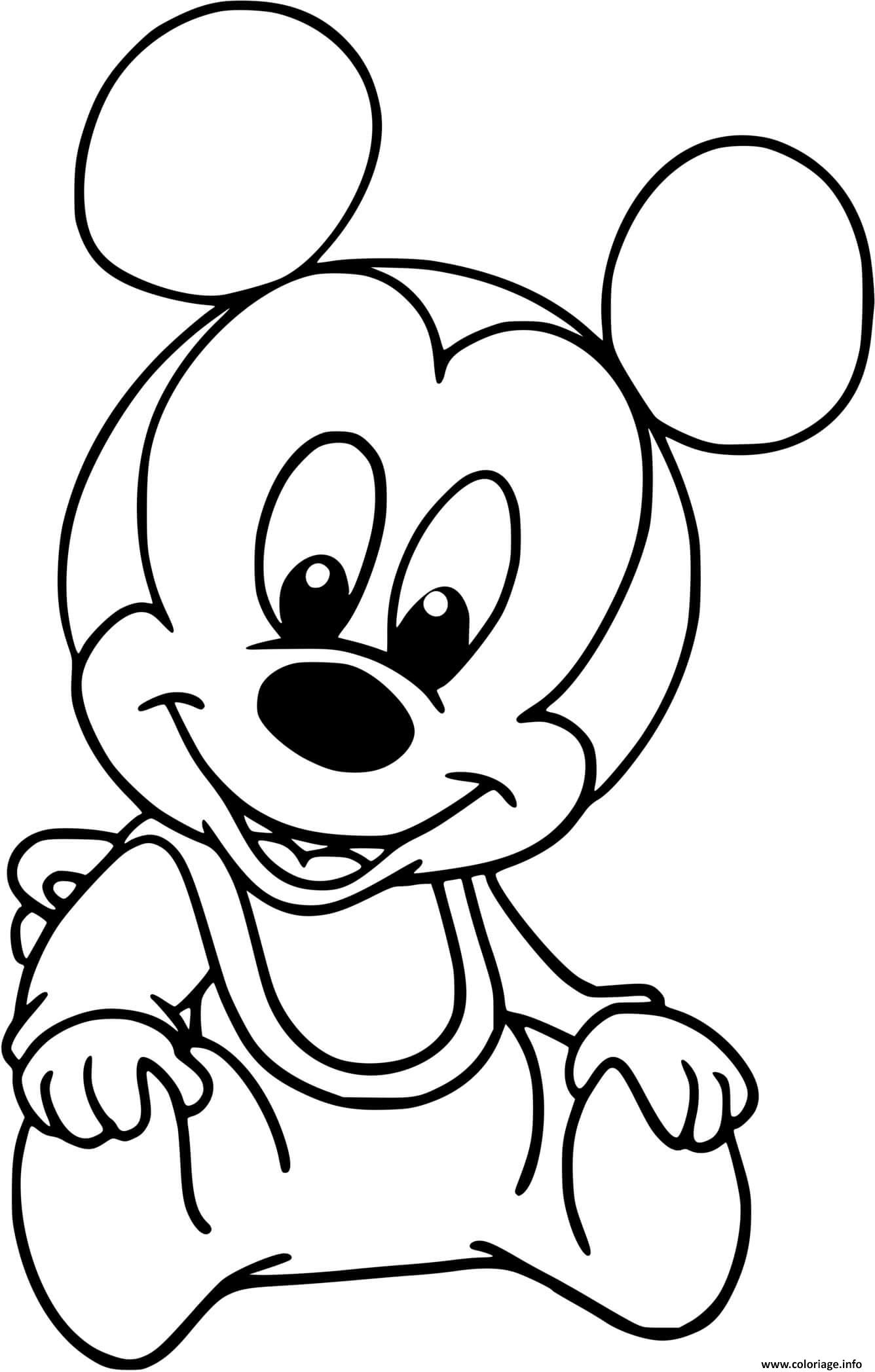 Coloriage Mickey Mouse Bebe Dessin Disney Bebe À Imprimer concernant Dessin Mickey À Colorier