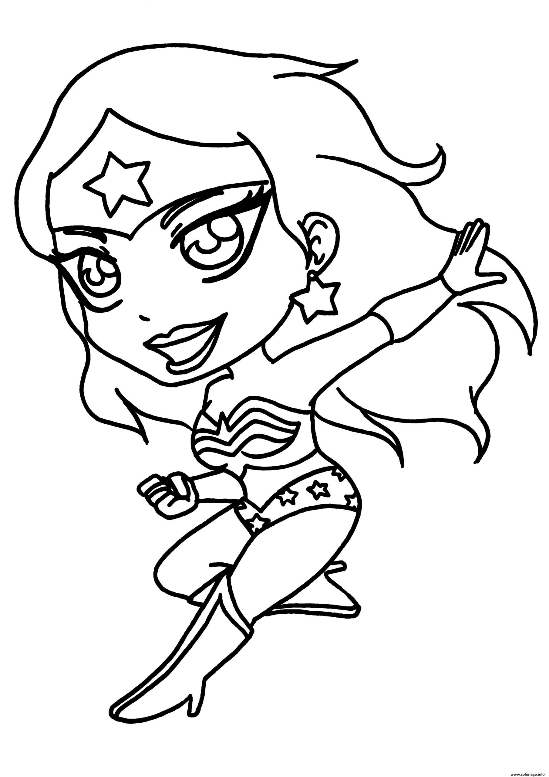 Coloriage Mini Cute Wonder Woman Bebe Dessin Wonder Woman concernant Dessins À Colorier