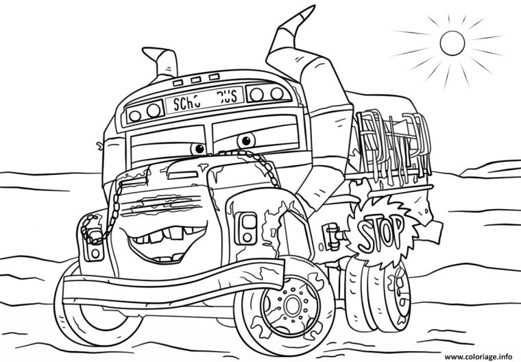 Coloriage Miss Fritter From Cars 3 Disney Dessin Cars À serapportantà Coloriage Gratuit Cars