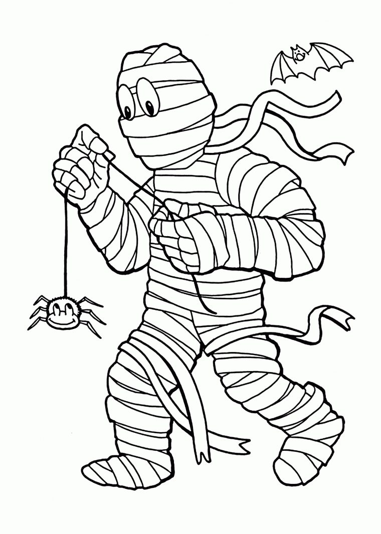 Coloriage Momie Pour Halloween À Imprimer dedans Coloriage Halloween A Imprimer