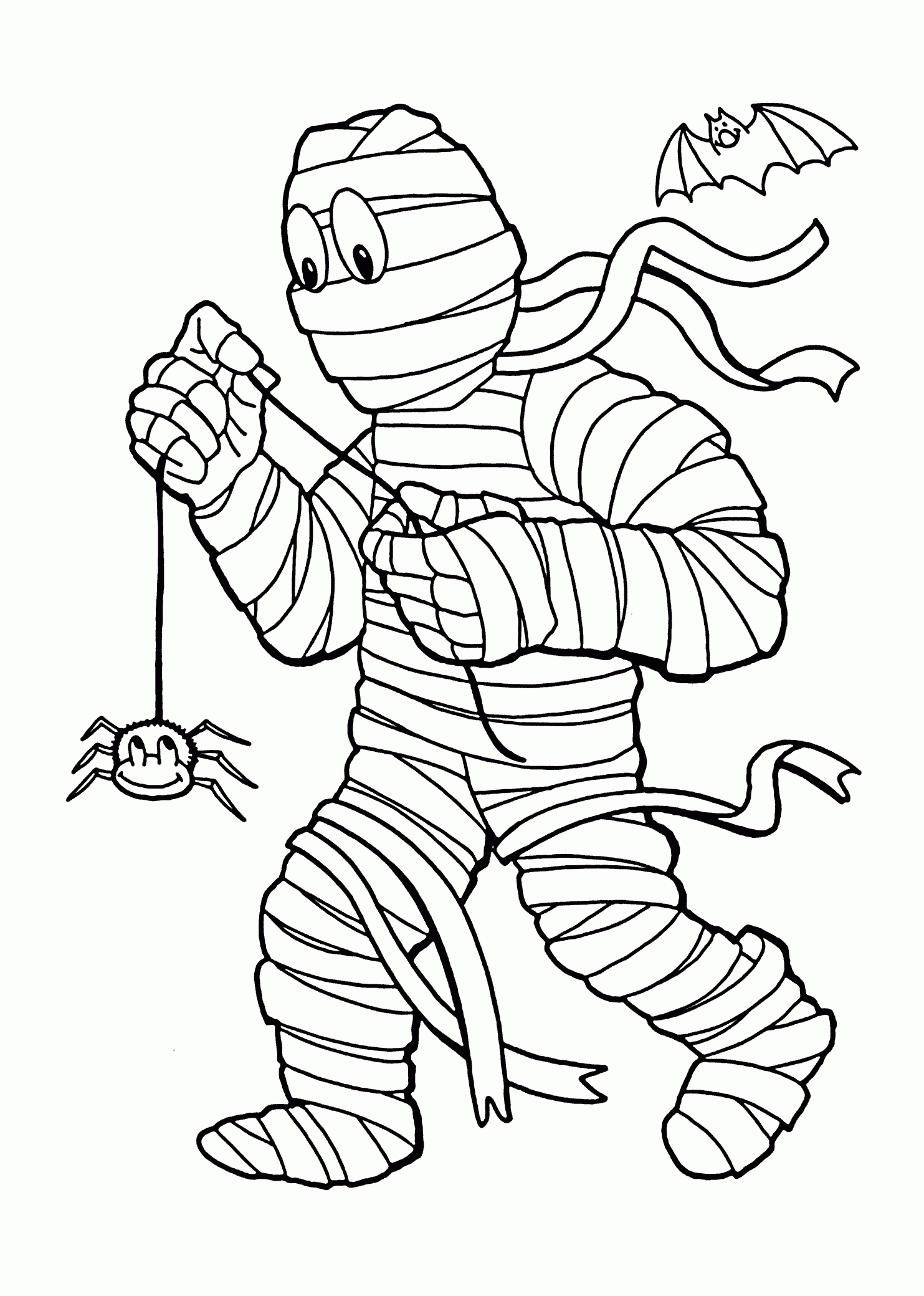 Coloriage Momie Pour Halloween À Imprimer dedans Coloriage Halloween A Imprimer 