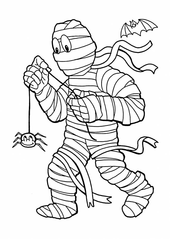 Coloriage Momie Pour Halloween Dessin Gratuit À Imprimer encequiconcerne Coloriage Halloween À Imprimer 