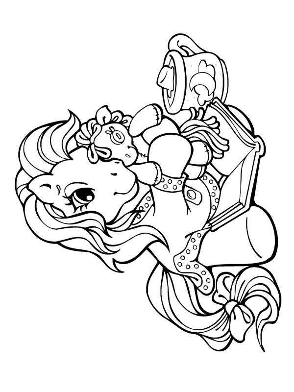 Coloriage Mon Petit Poney Entrain De Lire Dessin Gratuit À encequiconcerne Coloriage De Poney À Imprimer 