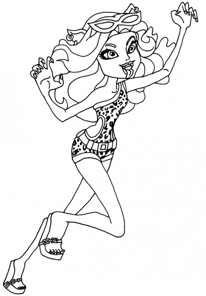 Coloriage Monster High Clawdeen Attaque Dessin Dessin à Dessin Monster High À Imprimer 