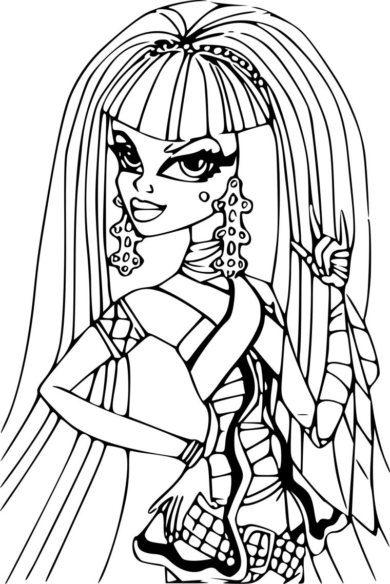 Coloriage Monster High Cleo De Nile À Imprimer pour Coloriage De Monster High