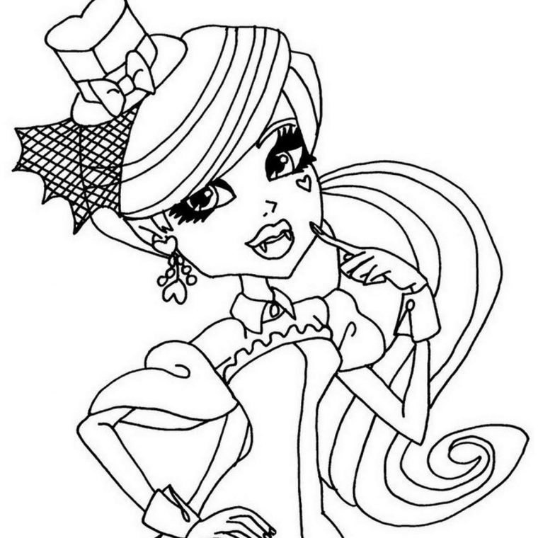 Coloriage Monster High De Noel serapportantà Coloriage De Monster High