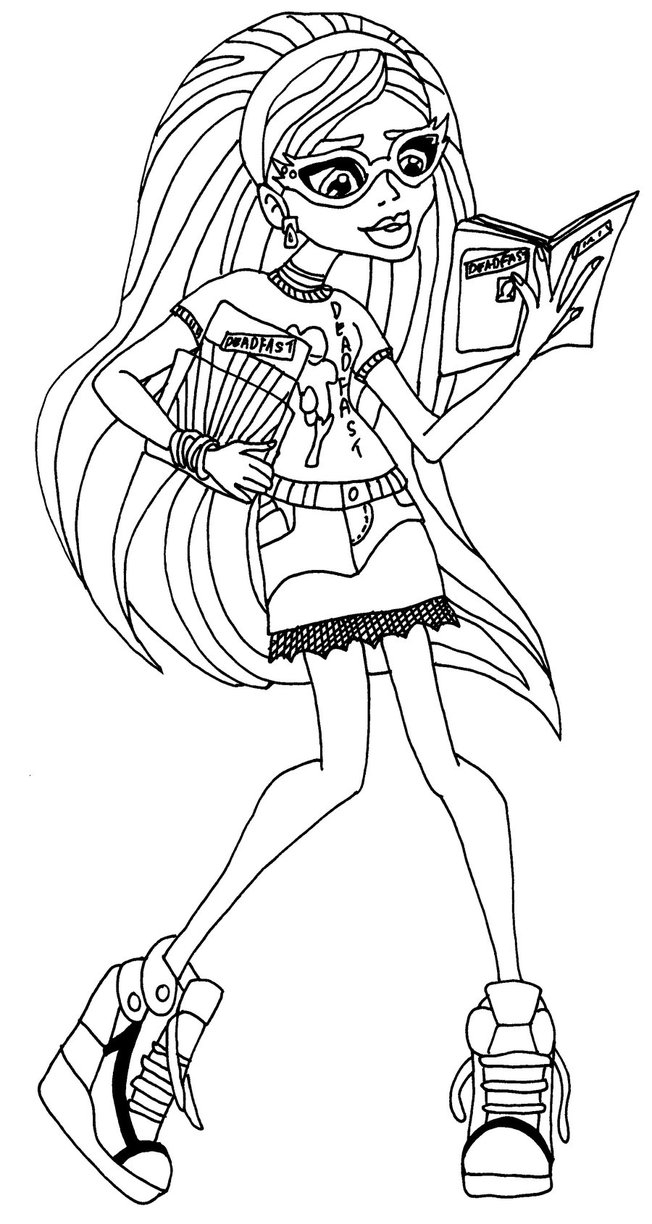 Coloriage Monster High Ghoulia Yelps À Imprimer destiné Coloriage De Monster High À Imprimer Gratuit 