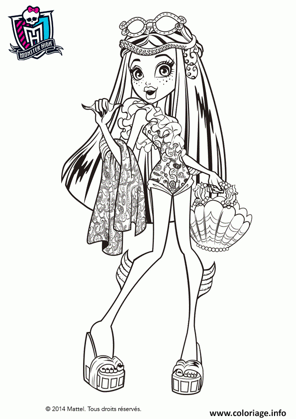 Coloriage Monster High Lagoona Blue Maillot De Bain Dessin dedans Tout Les Dessin A Imprimer 