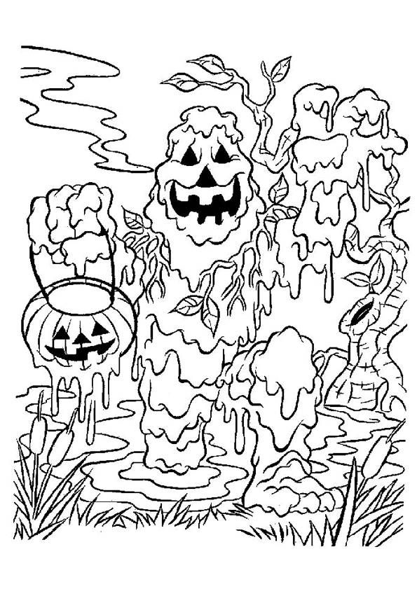 Coloriage Monstre De Bou D'Halloween Dessin Gratuit À Imprimer tout Dessin À Colorier D Halloween