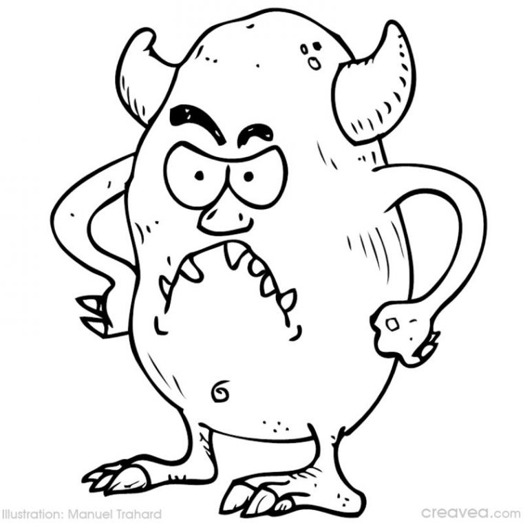 Coloriage Monstre – Idées Et Conseils Coloriage destiné Coloriage De Monstres