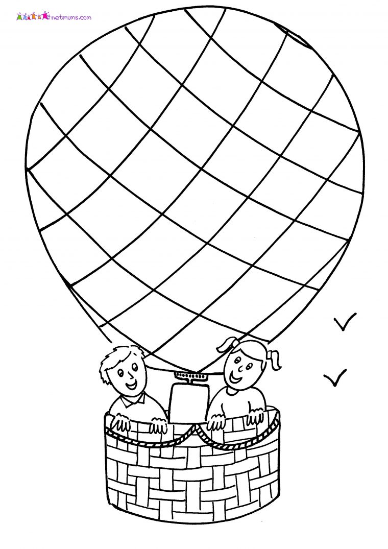 Coloriage Montgolfière #134704 (Transport) – Album De serapportantà Dessin Montgolfière