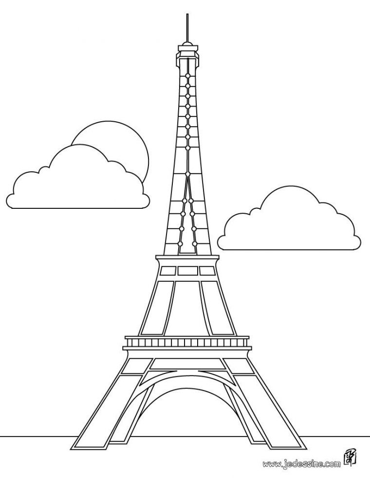 Coloriage Monuments Francais – Coloriage De La Tour Eiffel tout Coloriage De La Tour Eiffel